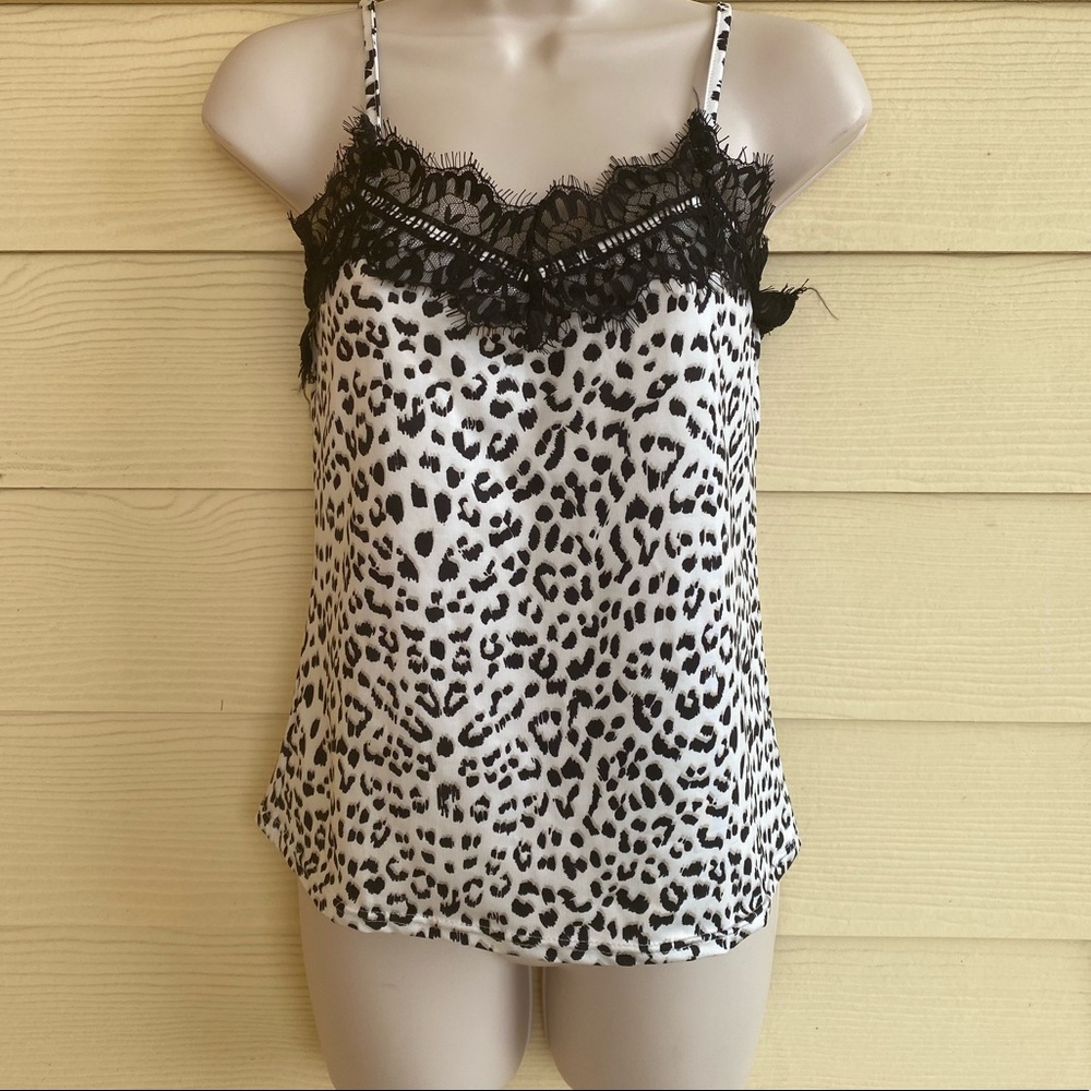 Leopard Print Lace Cami Tank